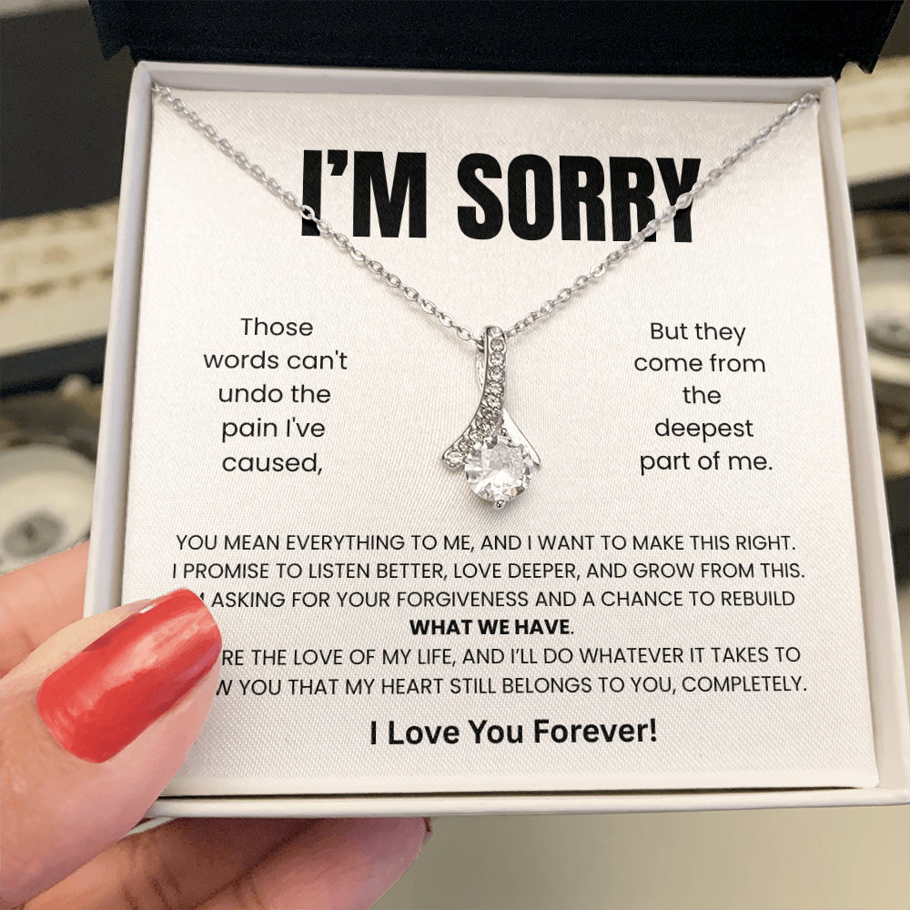 Apology Gift For Her - Beauty Necklace - I'm Sorry I Hurt You!