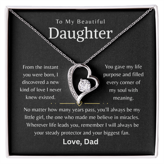 To My Beautiful Daughter - Forever Love Necklace