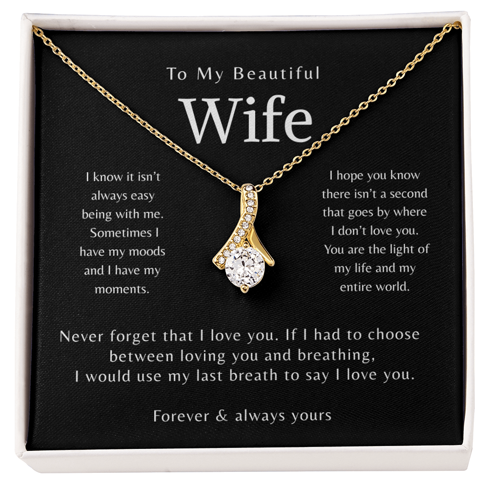 To My Beautiful Wife - I know it isn't always easy being with me
