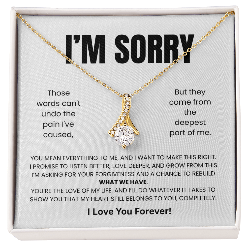 Apology Gift For Her - Beauty Necklace - I'm Sorry I Hurt You!