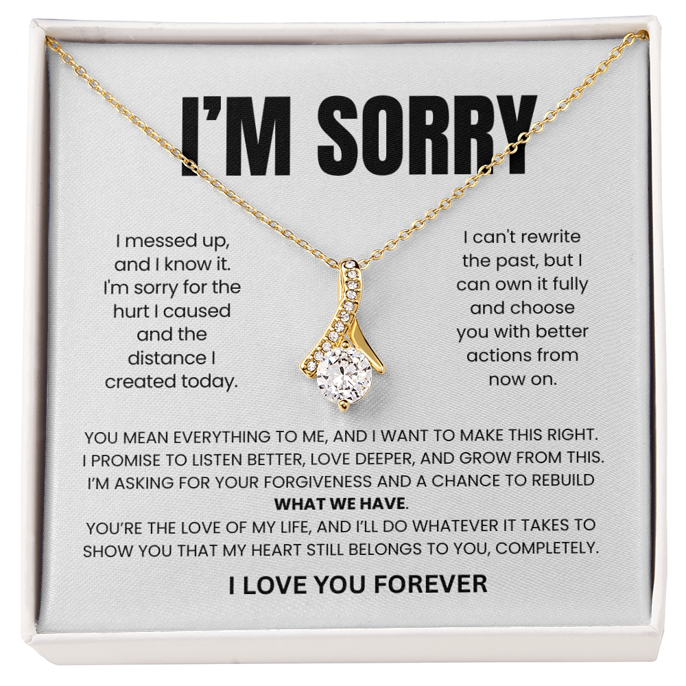 Apology Gift For Her - Beauty Necklace - I'll Earn Back Your Trust