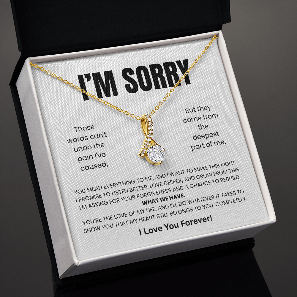 Apology Gift For Her - Beauty Necklace - I'm Sorry I Hurt You!