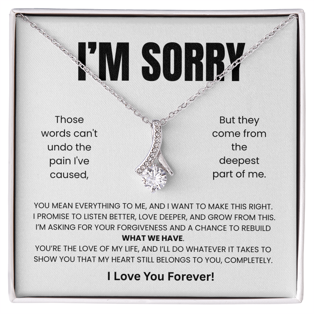 Apology Gift For Her - Beauty Necklace - I'm Sorry I Hurt You!