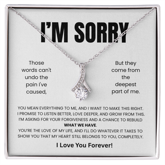 Apology Gift For Her - Beauty Necklace - I'm Sorry I Hurt You!