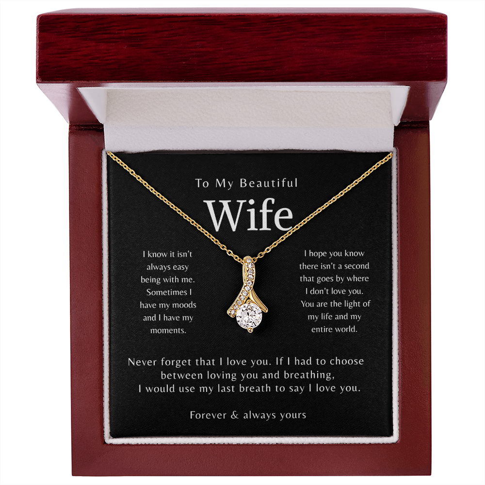 To My Beautiful Wife - I know it isn't always easy being with me