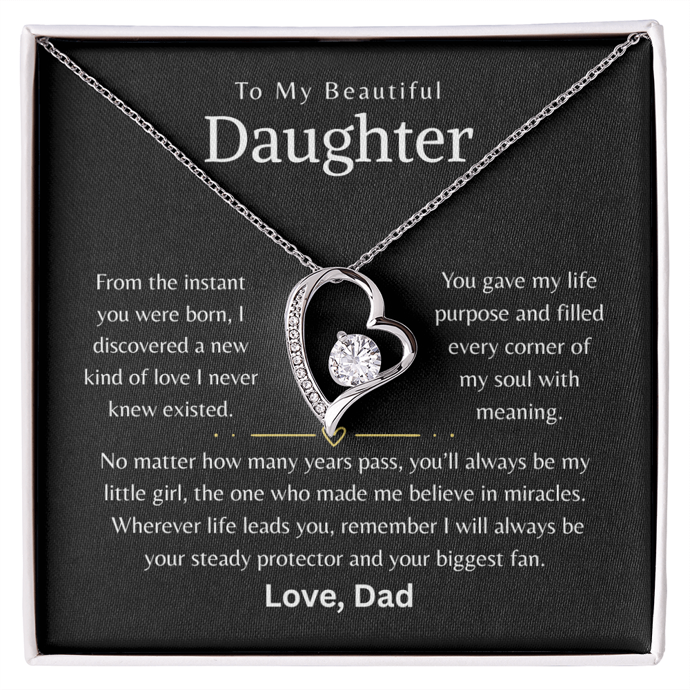 To My Beautiful Daughter - Forever Love Necklace