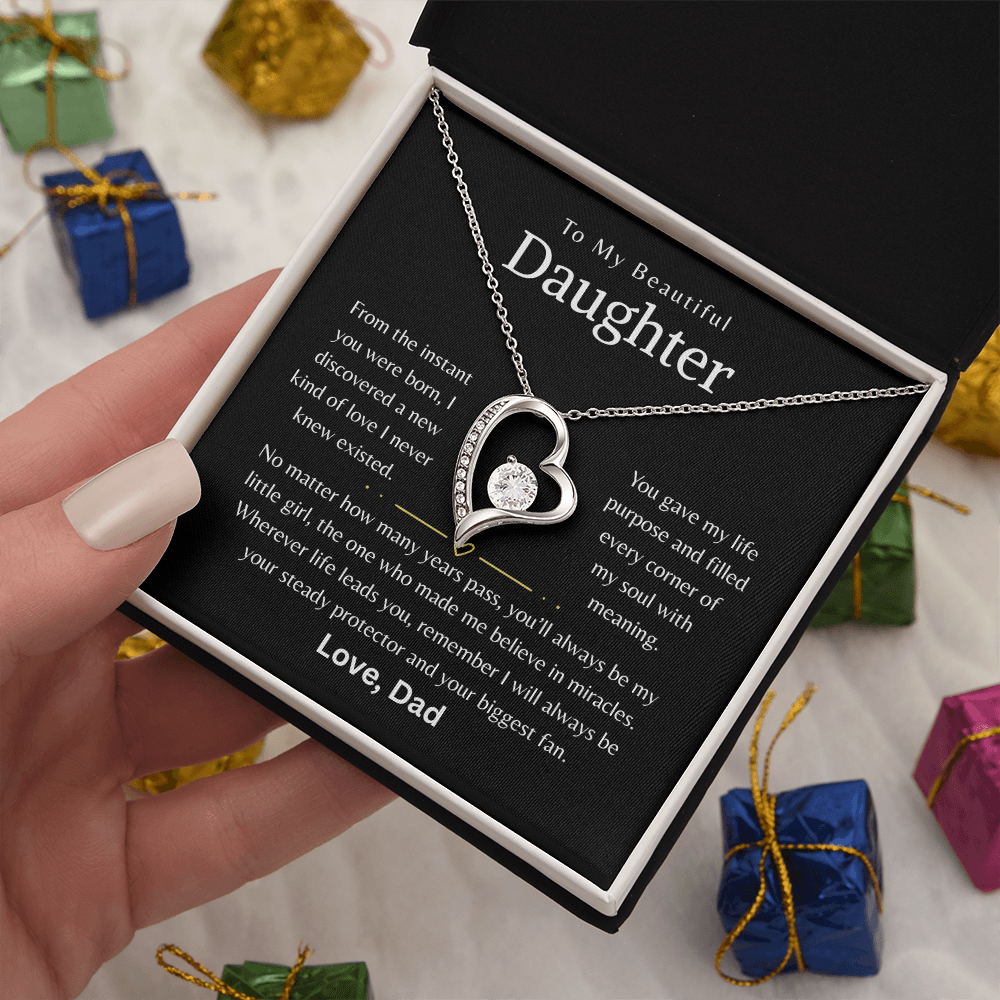 To My Beautiful Daughter - Forever Love Necklace
