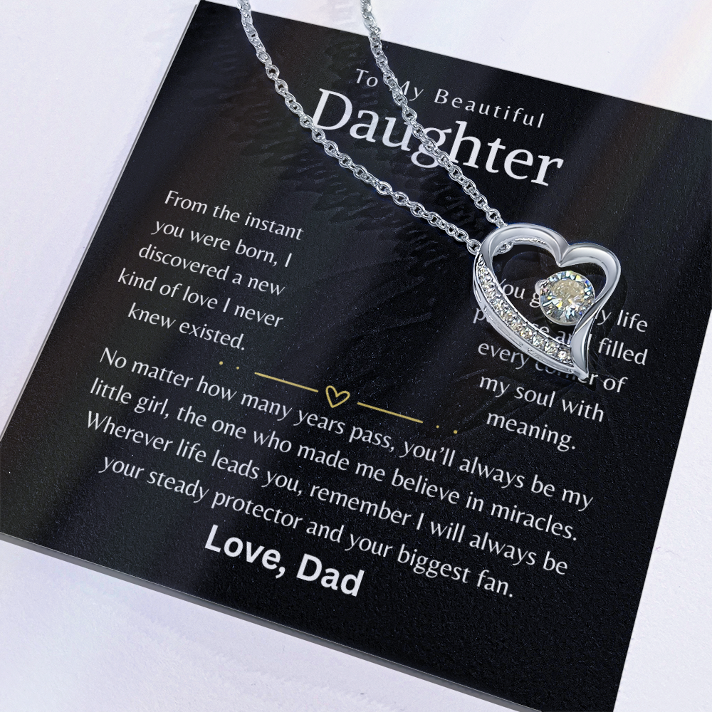 To My Beautiful Daughter - Forever Love Necklace