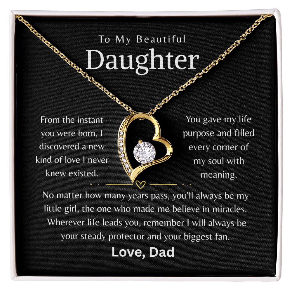 To My Beautiful Daughter - Forever Love Necklace