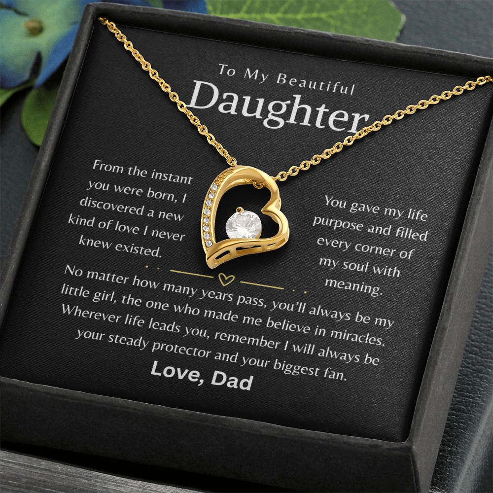 To My Beautiful Daughter - Forever Love Necklace
